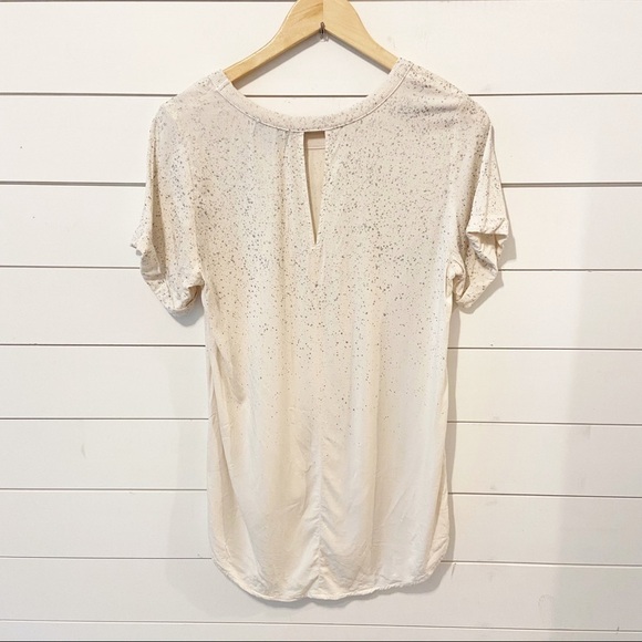 Michael Stars high/low metallic speckled t-shirt - Picture 2 of 14